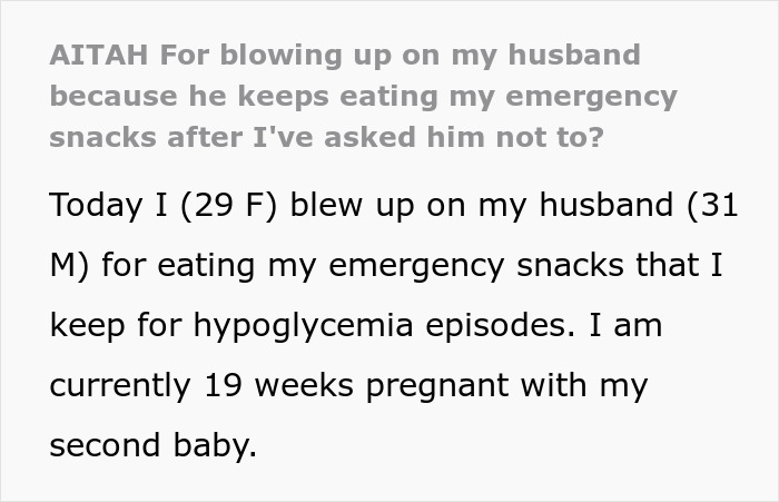 Man Doesn’t Take Pregnant Wife’s Condition Seriously, Eats All Of Her Snacks Until She Blows Up