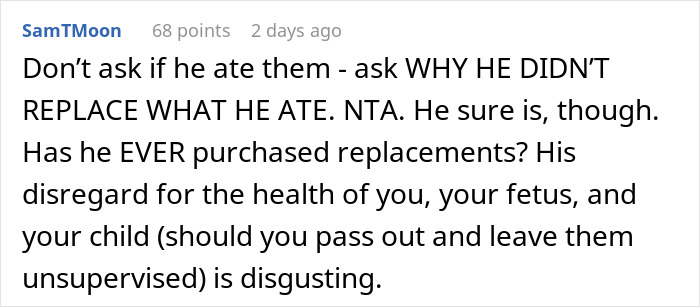 Man Doesn’t Take Pregnant Wife’s Condition Seriously, Eats All Of Her Snacks Until She Blows Up