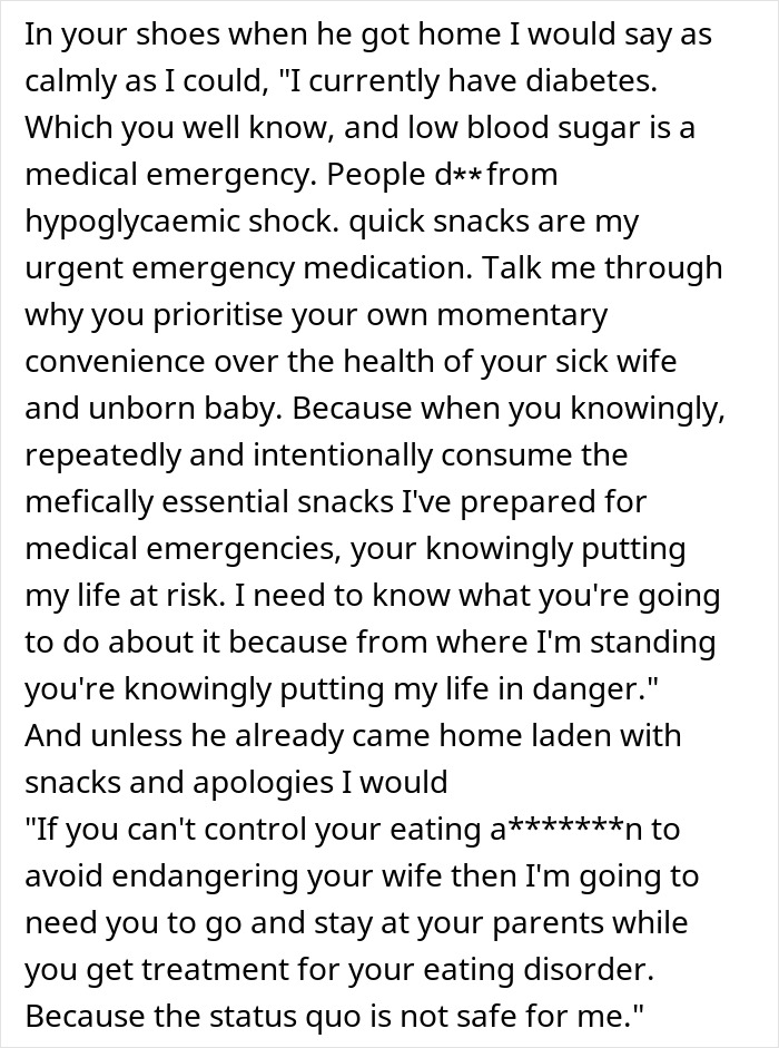 Man Doesn’t Take Pregnant Wife’s Condition Seriously, Eats All Of Her Snacks Until She Blows Up