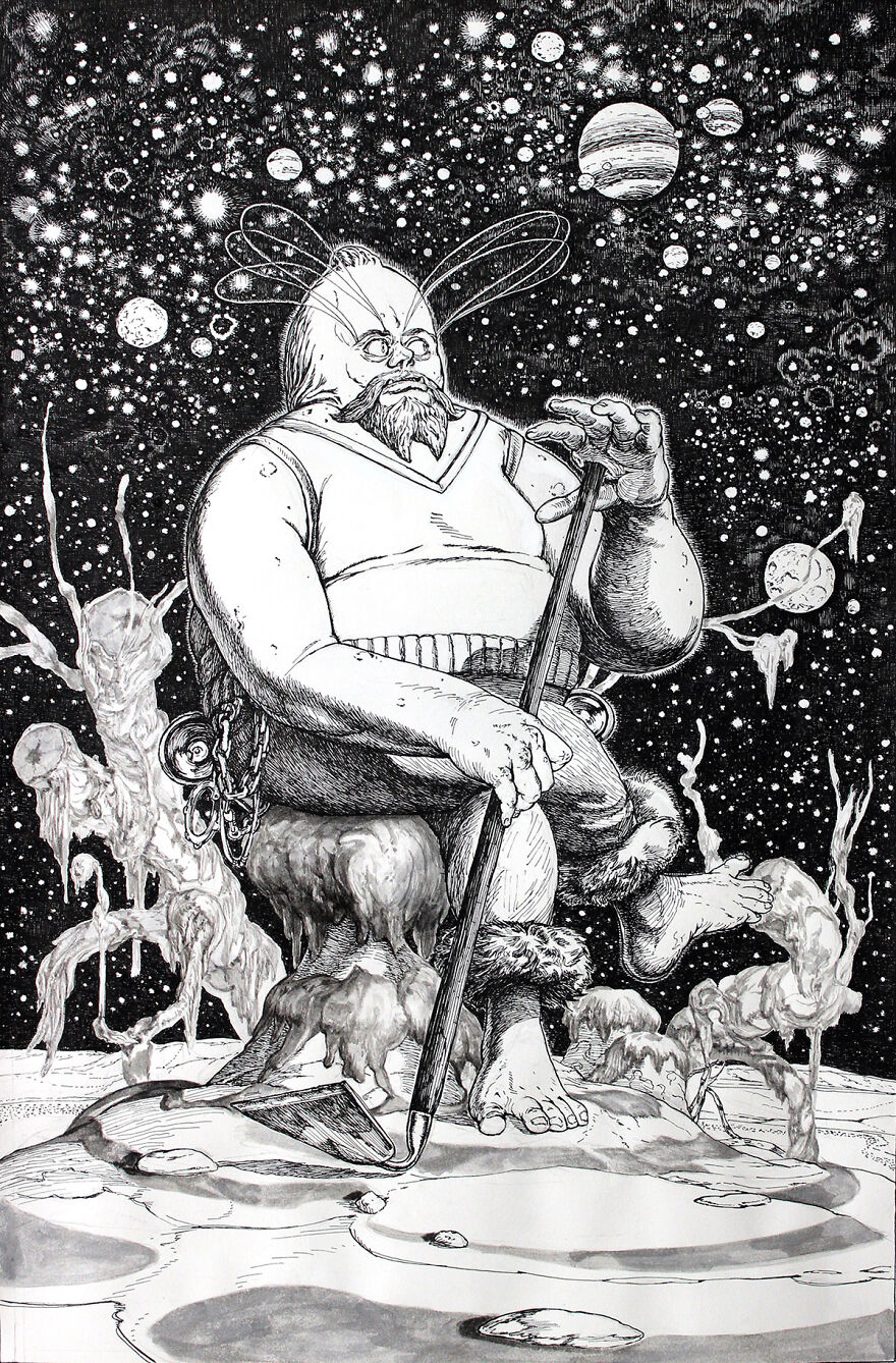 This Illustrator Builds Hauntingly Beautiful Worlds Where Science Meets Imagination (33 Pics)