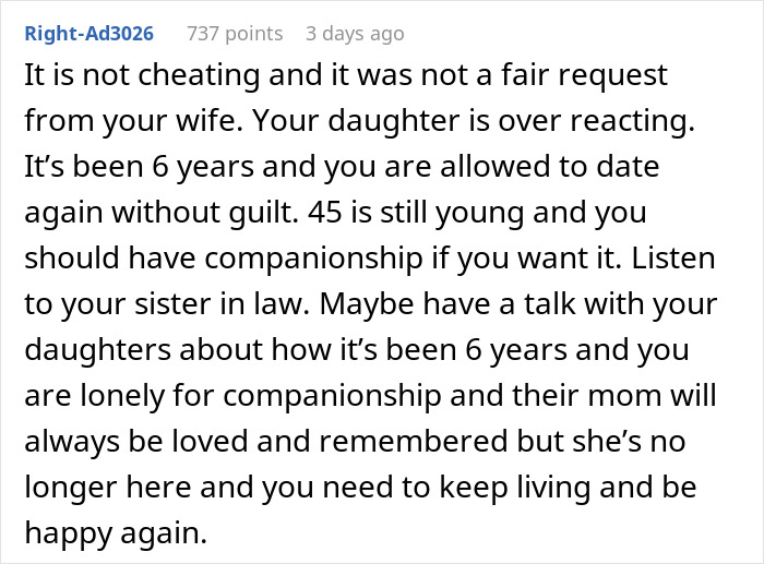 Dying Wife Tells Husband Not To Date After She’s Gone, Daughter Calls Him A Cheater When He Does