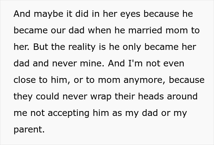 Lady Never Accepted Mom&#8217;s Husband As New &#8220;Dad,&#8221; Refuses To Involve Him In Wedding, Drama Escalates