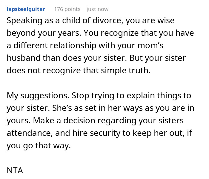 Lady Never Accepted Mom&#8217;s Husband As New &#8220;Dad,&#8221; Refuses To Involve Him In Wedding, Drama Escalates