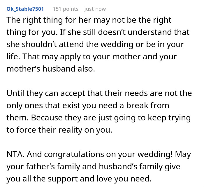 Lady Never Accepted Mom&#8217;s Husband As New &#8220;Dad,&#8221; Refuses To Involve Him In Wedding, Drama Escalates