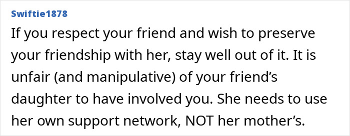 Lady Cuts Contact With Toxic Daughter, Friend Feels Bad For Her And Wonders If She Should Intervene
