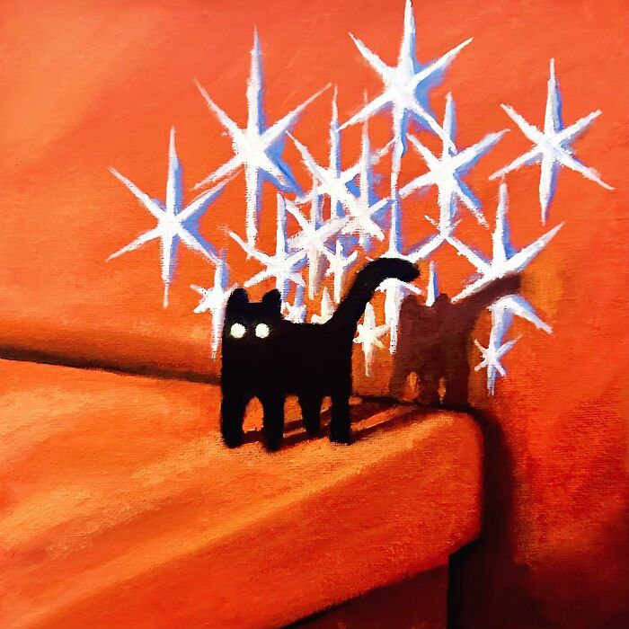 German Digital Artist Turns Black Cats Into Mysterious Travelers In Vast Colorful Landscapes (70 Pics)