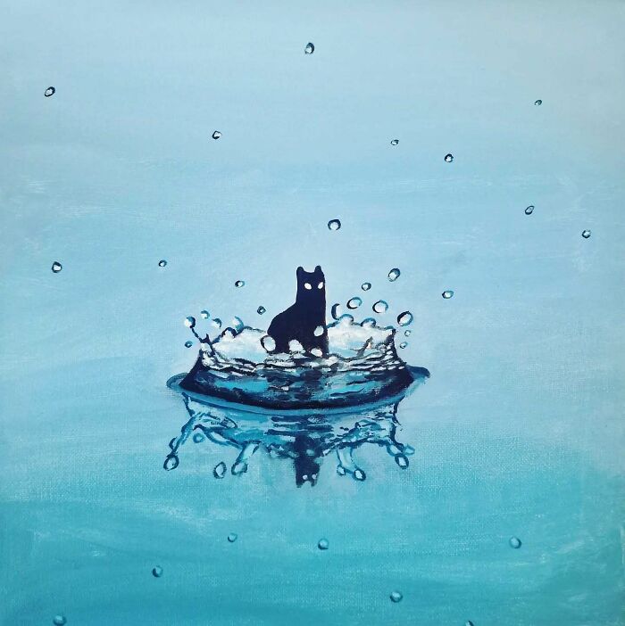 German Digital Artist Turns Black Cats Into Mysterious Travelers In Vast Colorful Landscapes (70 Pics)