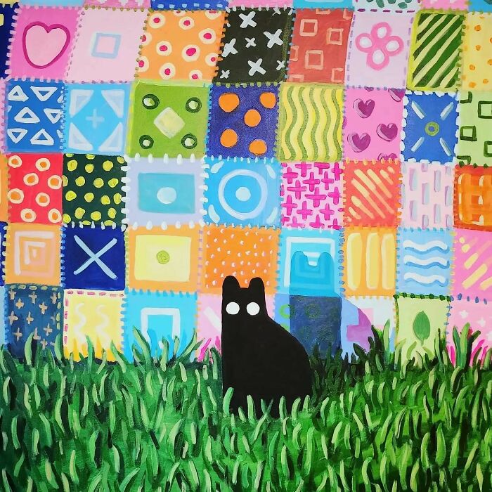 German Digital Artist Turns Black Cats Into Mysterious Travelers In Vast Colorful Landscapes (70 Pics)