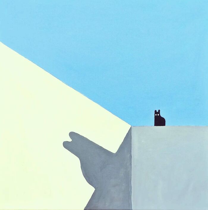German Digital Artist Turns Black Cats Into Mysterious Travelers In Vast Colorful Landscapes (70 Pics)