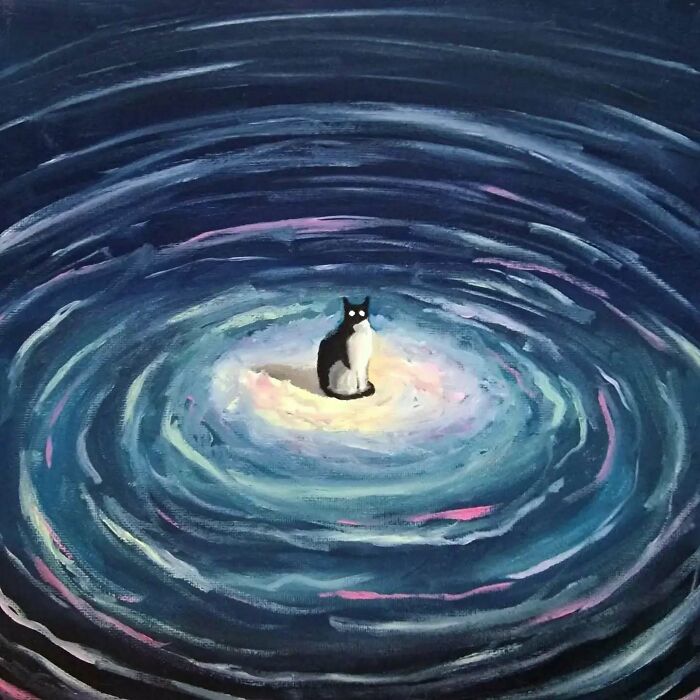 German Digital Artist Turns Black Cats Into Mysterious Travelers In Vast Colorful Landscapes (70 Pics)