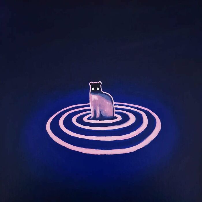 German Digital Artist Turns Black Cats Into Mysterious Travelers In Vast Colorful Landscapes (70 Pics)