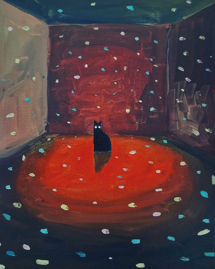 German Digital Artist Turns Black Cats Into Mysterious Travelers In Vast Colorful Landscapes (70 Pics)