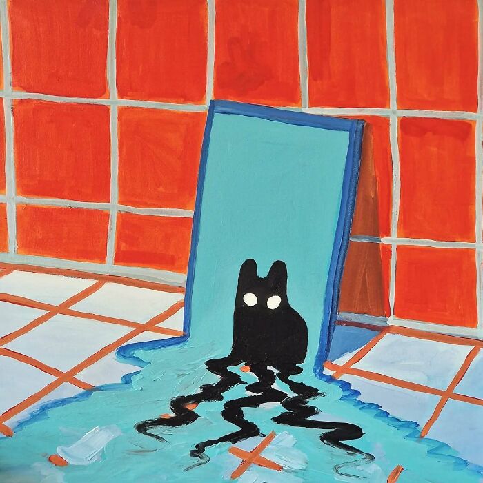 German Digital Artist Turns Black Cats Into Mysterious Travelers In Vast Colorful Landscapes (70 Pics)