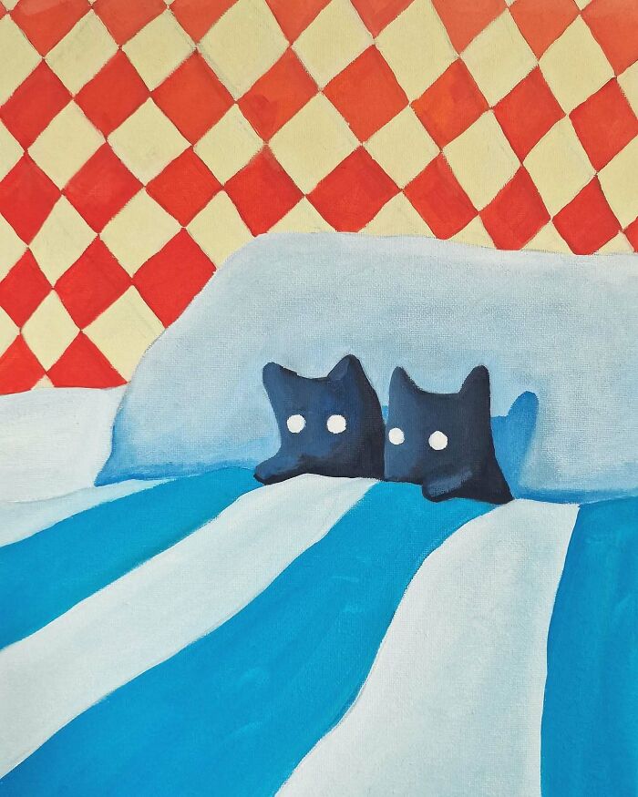 German Digital Artist Turns Black Cats Into Mysterious Travelers In Vast Colorful Landscapes (70 Pics)