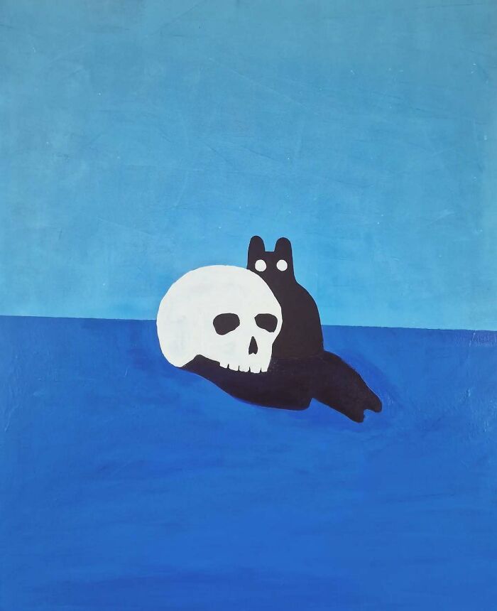 German Digital Artist Turns Black Cats Into Mysterious Travelers In Vast Colorful Landscapes (70 Pics)