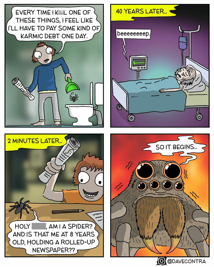 45 Best Twisted Comics By Dave Contra That Fans Of Dark Humor Might Love