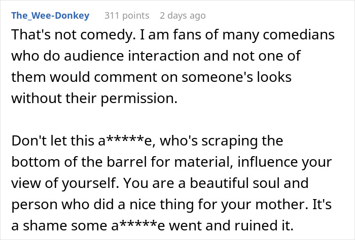 Woman Comes Back From A Comedy Show Crying Instead Of Laughing Because Of A Mean “Joke”