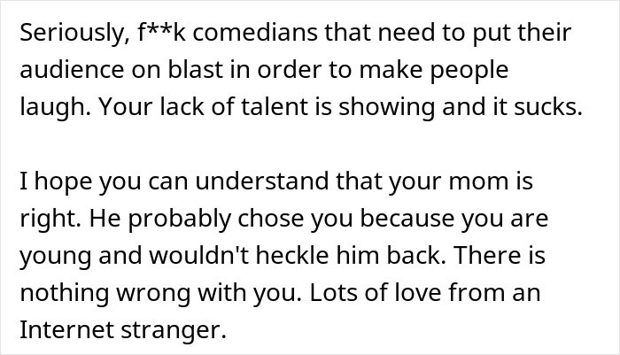 Woman Comes Back From A Comedy Show Crying Instead Of Laughing Because Of A Mean “Joke”