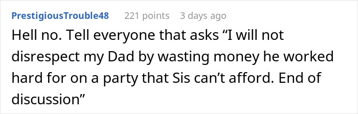 “AITA For Refusing To Use My Inheritance To Pay For My Sister’s Wedding?”