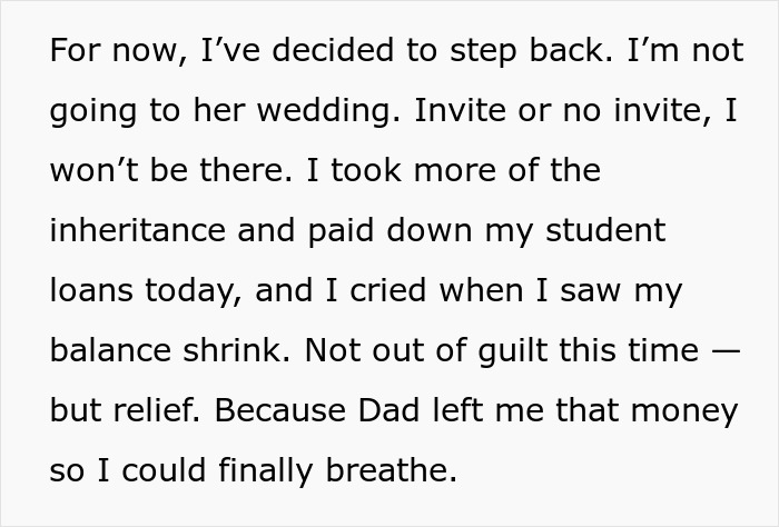 “AITA For Refusing To Use My Inheritance To Pay For My Sister’s Wedding?”