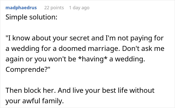 “AITA For Refusing To Use My Inheritance To Pay For My Sister’s Wedding?”