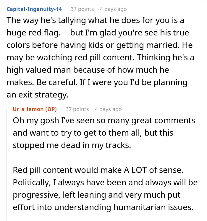 Guy Keeps Threatening To Leave GF Because She Doesn’t Work Hard Enough, She Rethinks Their Relationship