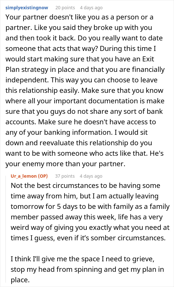 Guy Keeps Threatening To Leave GF Because She Doesn’t Work Hard Enough, She Rethinks Their Relationship