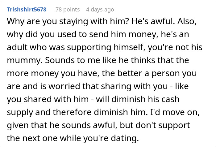 Guy Keeps Threatening To Leave GF Because She Doesn’t Work Hard Enough, She Rethinks Their Relationship