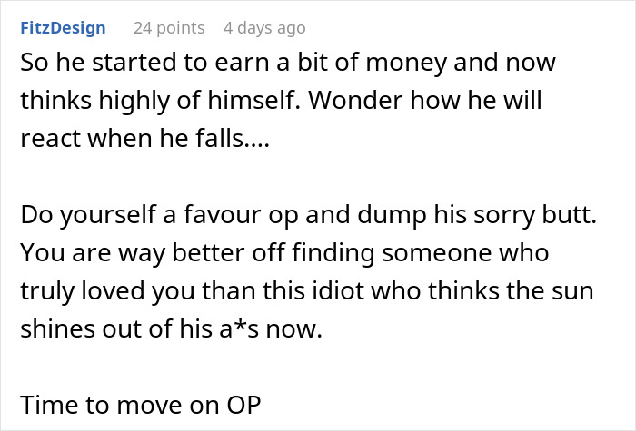 Guy Keeps Threatening To Leave GF Because She Doesn’t Work Hard Enough, She Rethinks Their Relationship
