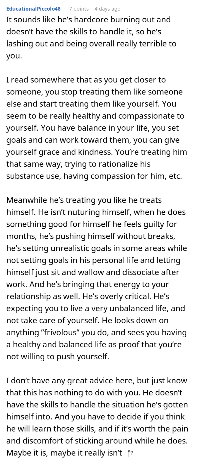 Guy Keeps Threatening To Leave GF Because She Doesn’t Work Hard Enough, She Rethinks Their Relationship