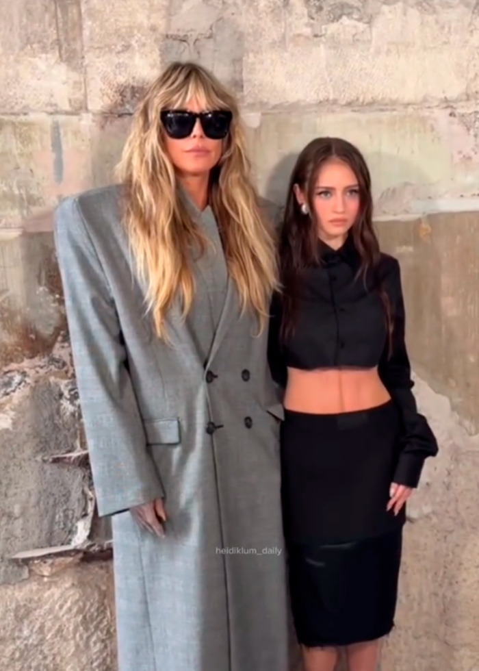 Heidi Klum&#8217;s Fully Sheer Dress With Thong Reveals More Than It Covers At Vetements Paris Show