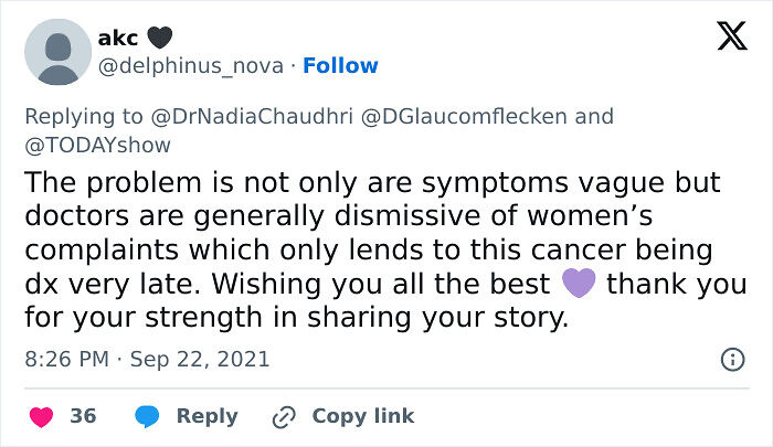Woman Reveals 2 Major Symptoms Her Doctor Misunderstood Before Shocking Cancer Diagnosis
