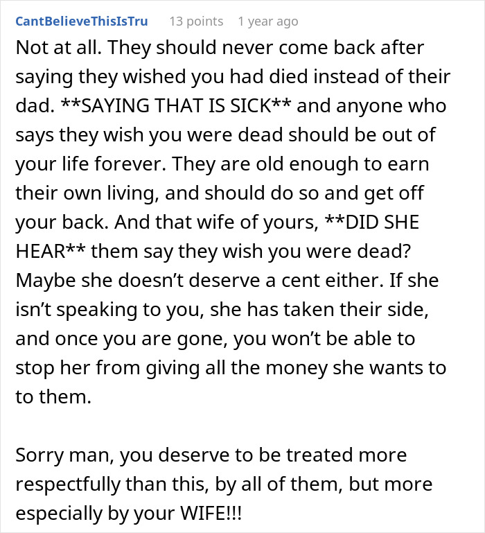 Stepdad Laughs In Stepkids&#8217; Faces As They Demand Inheritance After Being Awful To Him For 13 Years