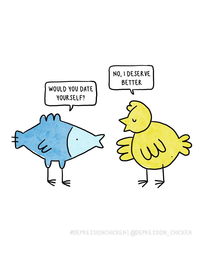 50 Relatable ‘Depression Chicken’ Comics That Perfectly Balance Humor And Struggles