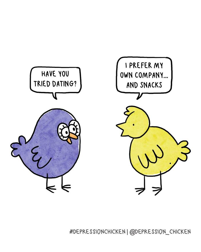 50 Relatable ‘Depression Chicken’ Comics That Perfectly Balance Humor And Struggles