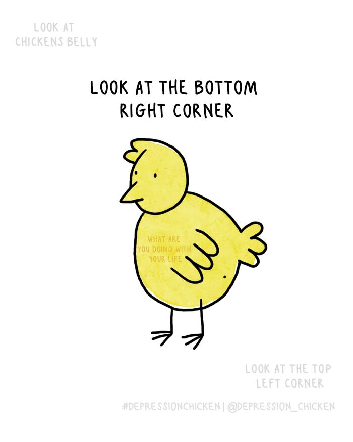 50 Relatable ‘Depression Chicken’ Comics That Perfectly Balance Humor And Struggles