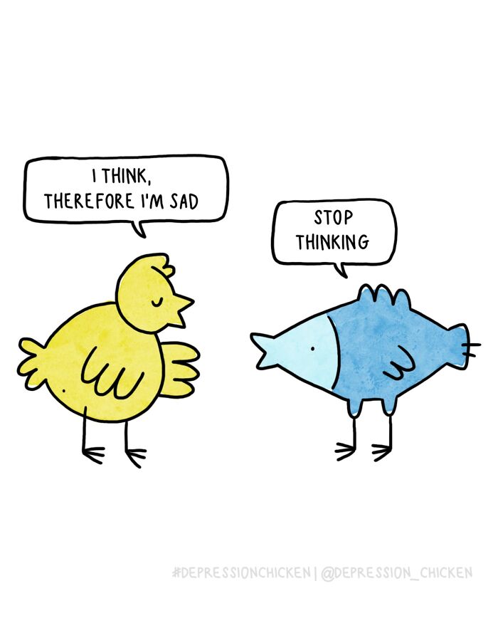 50 Relatable ‘Depression Chicken’ Comics That Perfectly Balance Humor And Struggles