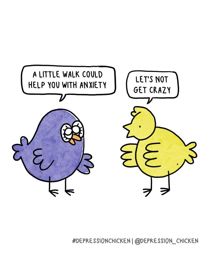 50 Relatable ‘Depression Chicken’ Comics That Perfectly Balance Humor And Struggles