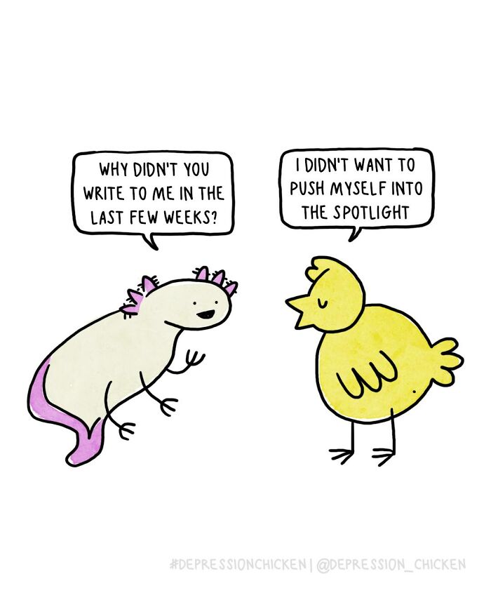 50 Relatable ‘Depression Chicken’ Comics That Perfectly Balance Humor And Struggles