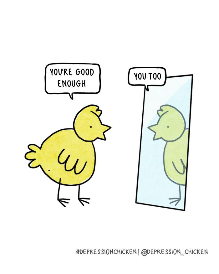 50 Relatable ‘Depression Chicken’ Comics That Perfectly Balance Humor And Struggles