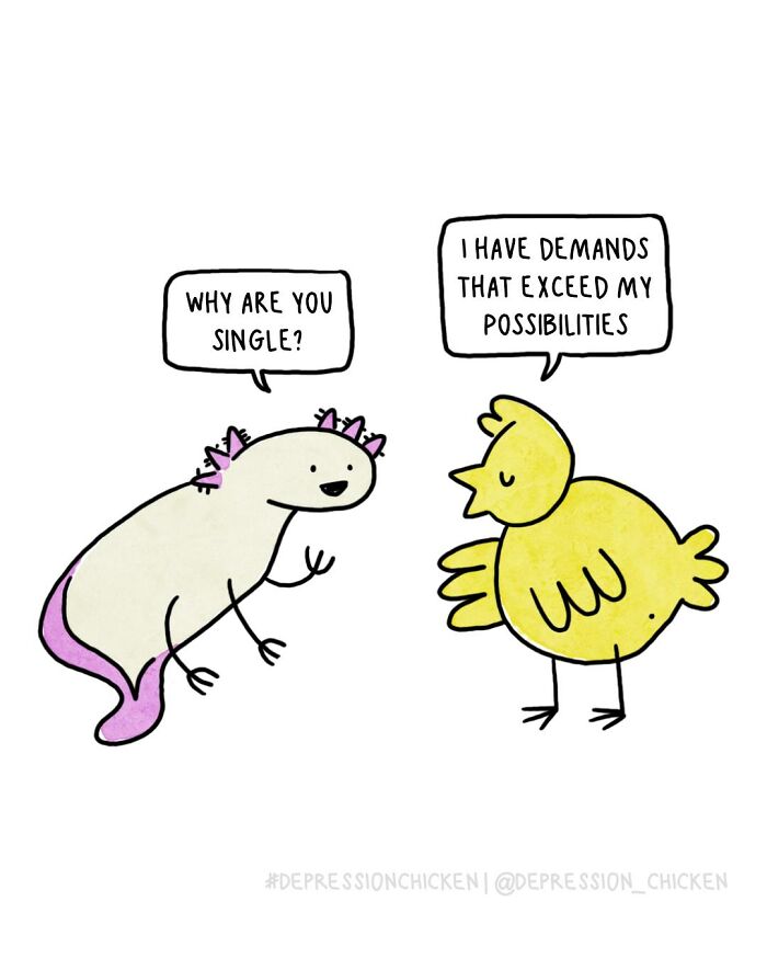 50 Relatable ‘Depression Chicken’ Comics That Perfectly Balance Humor And Struggles