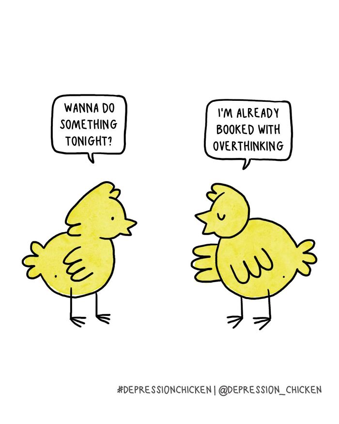 50 Relatable ‘Depression Chicken’ Comics That Perfectly Balance Humor And Struggles