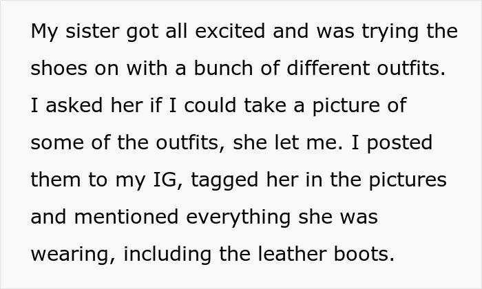 “Am I The [Jerk] For Posting A Picture Of My Vegan Sister In Leather Boots?”