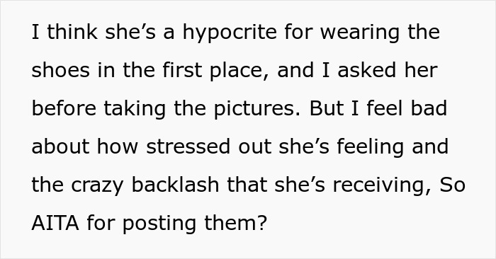 “Am I The [Jerk] For Posting A Picture Of My Vegan Sister In Leather Boots?”