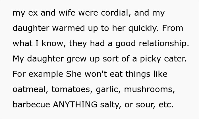 Man Announces He’s Divorcing Wife When He Discovers She Purposefully Cooks Meals Daughter Won’t Eat