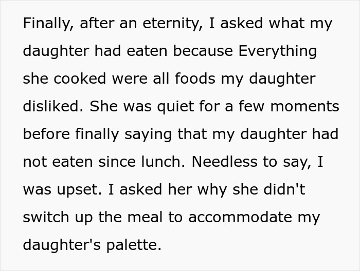 Man Announces He’s Divorcing Wife When He Discovers She Purposefully Cooks Meals Daughter Won’t Eat