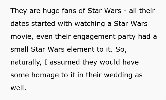 Sis Turns Bridezilla 3 Weeks Before Wedding, Wants ‘Star Wars’ Theme, Family Calls It Upcoming Mess