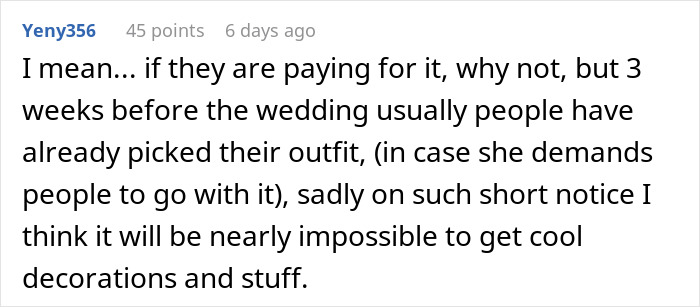 Sis Turns Bridezilla 3 Weeks Before Wedding, Wants ‘Star Wars’ Theme, Family Calls It Upcoming Mess