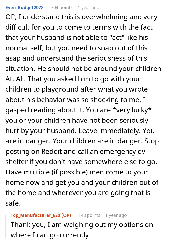 Woman Questions If She Should Help Her Husband Or Escape After His Disturbing Behavior
