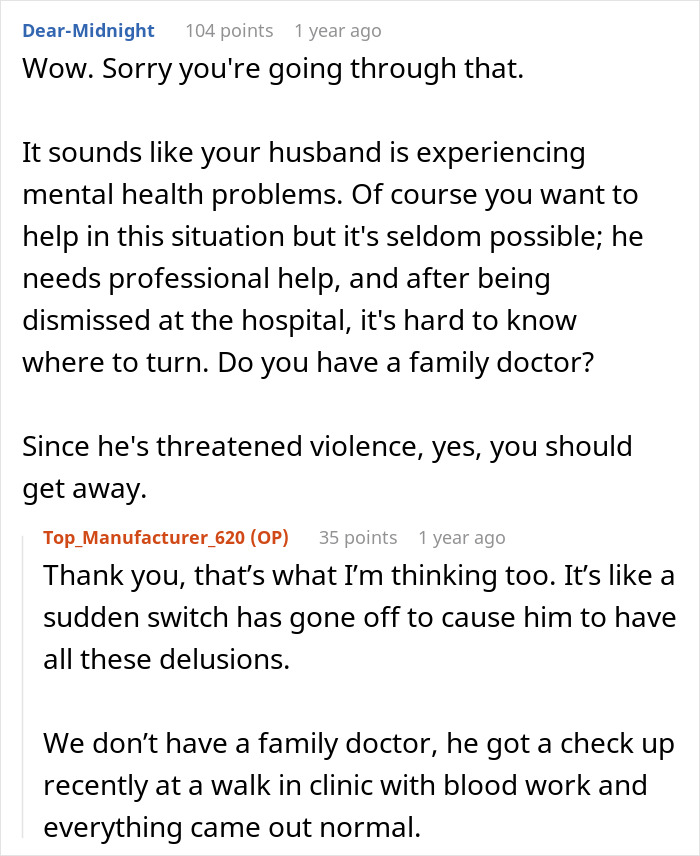 Woman Questions If She Should Help Her Husband Or Escape After His Disturbing Behavior